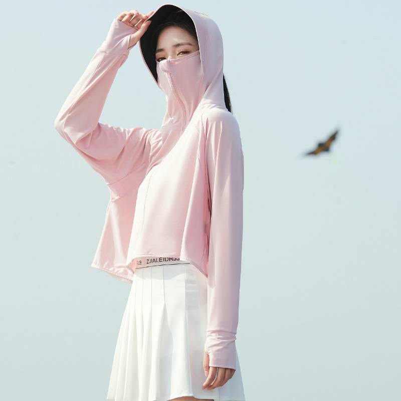 新款黑膠帽簷防曬衣女士防紫外線防曬服衫 新款黑膠帽簷防曬衣女士防紫外線防曬服衫