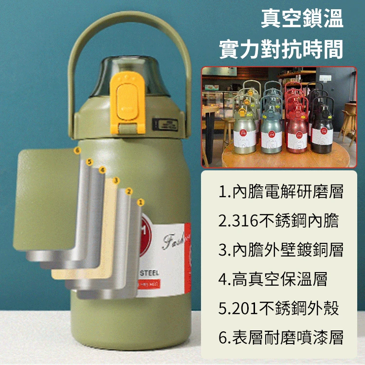 大容量雙層便攜式戶外保溫杯 大容量雙層便攜式戶外保溫杯